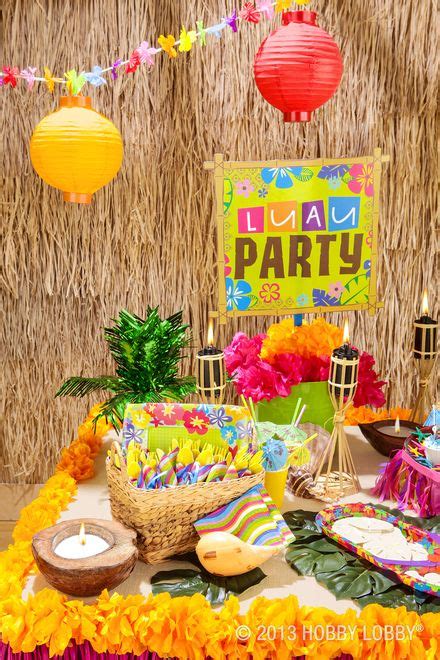 luau party theme decorations|hobby lobby luau decorations.